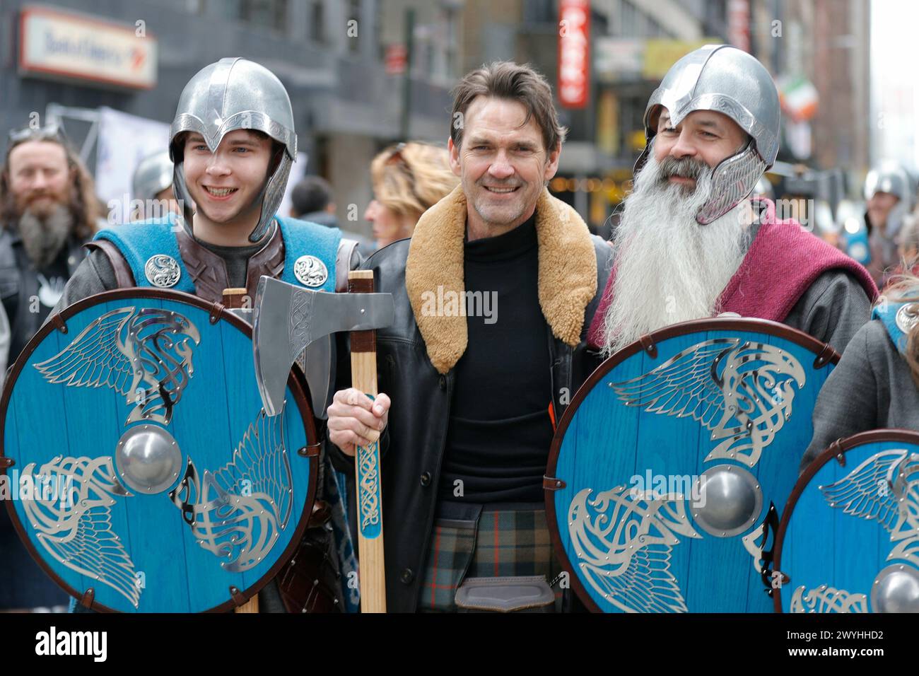 Avenue of the Americas, New York, USA, April 06, 2025 Grand Marshal Dougray Scott Along with
