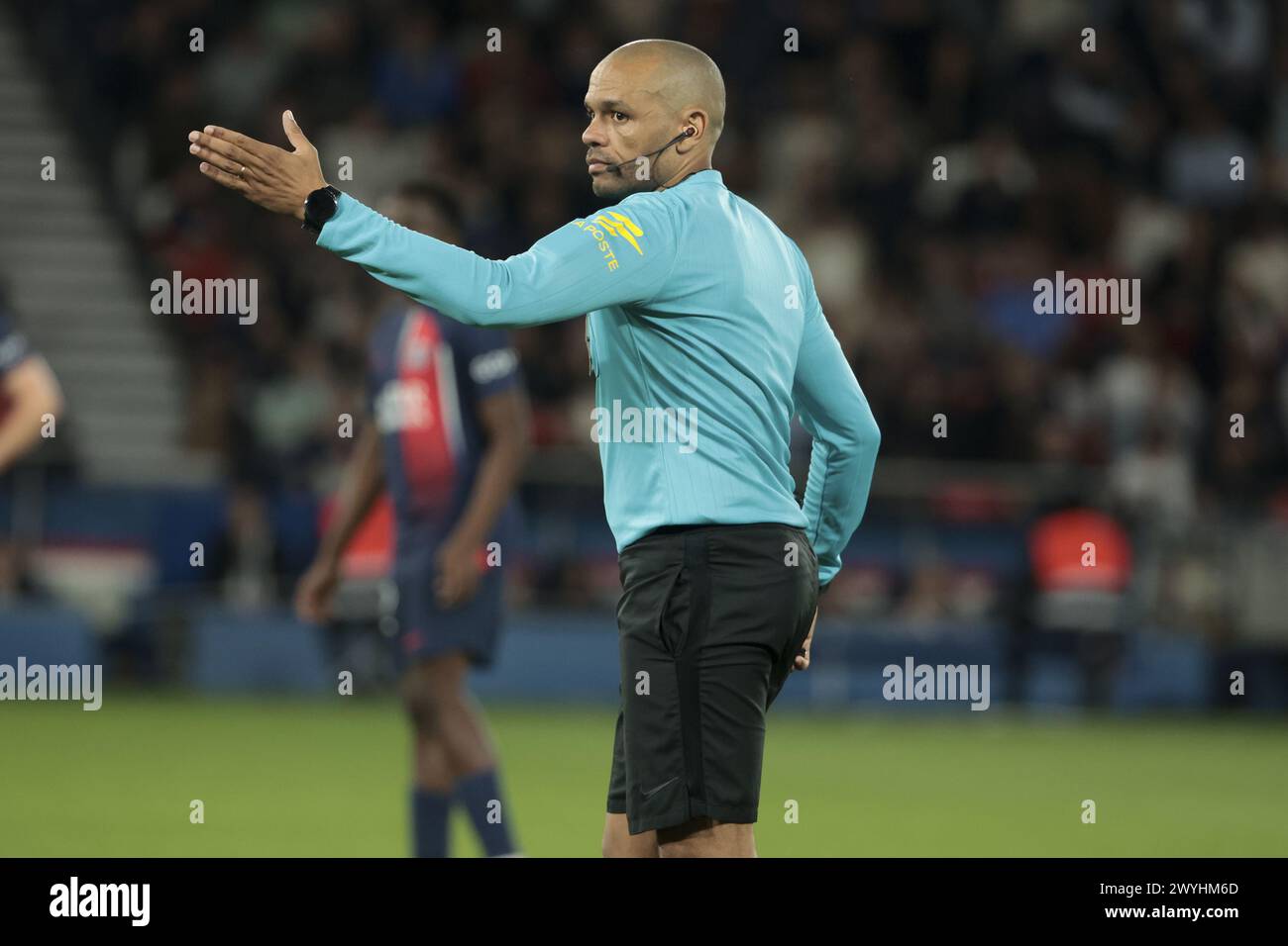 Referee Gael Angoula during the French championship Ligue 1 football ...