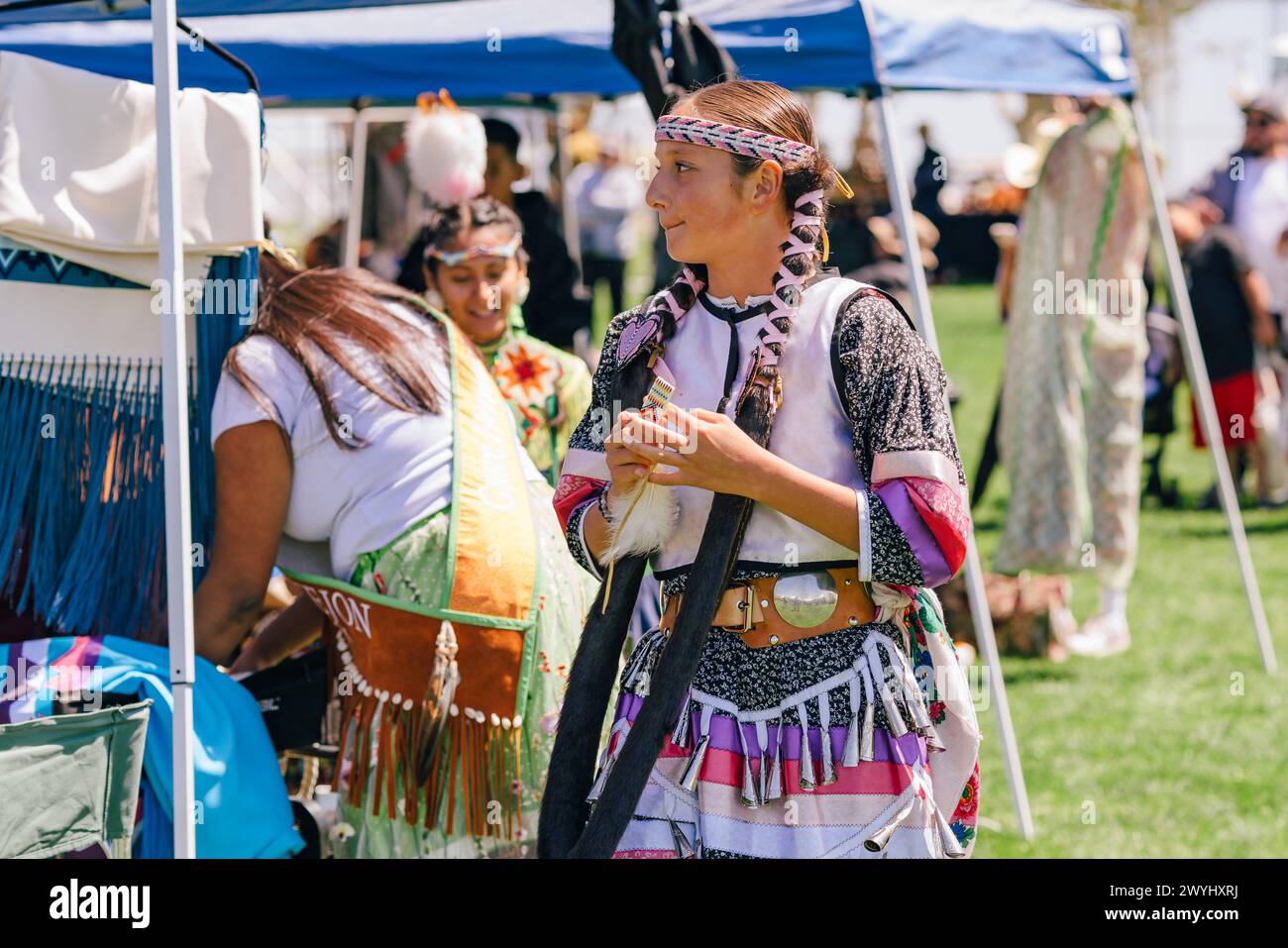 April Native Malibu, California. April 6, 2024. Native American Dancers in ...