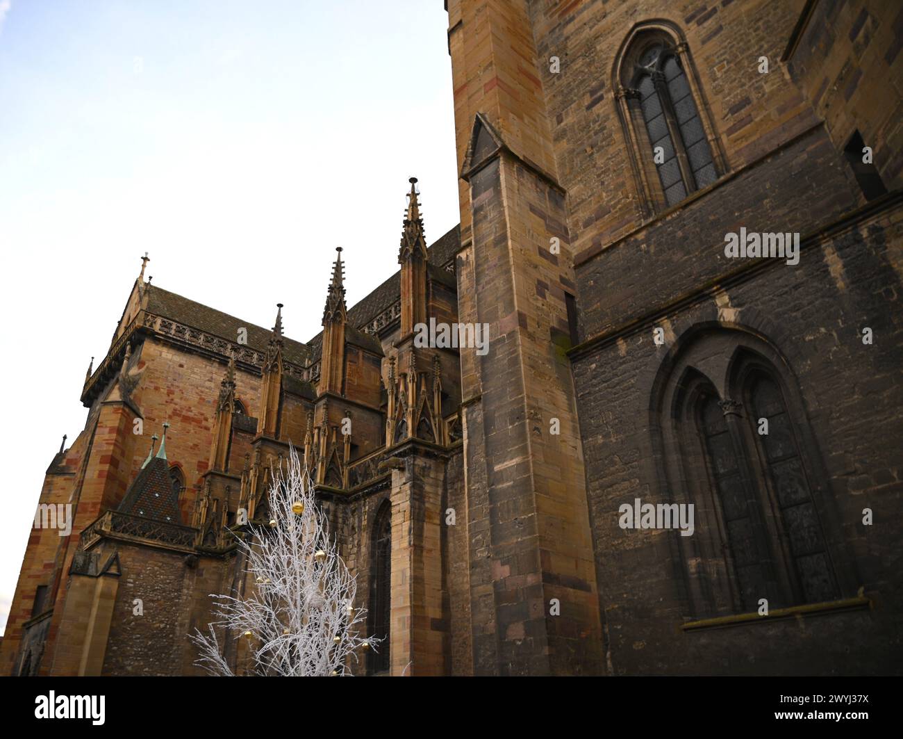 Landscape with scenic view of the Gothic style Église Saint-Martin a ...