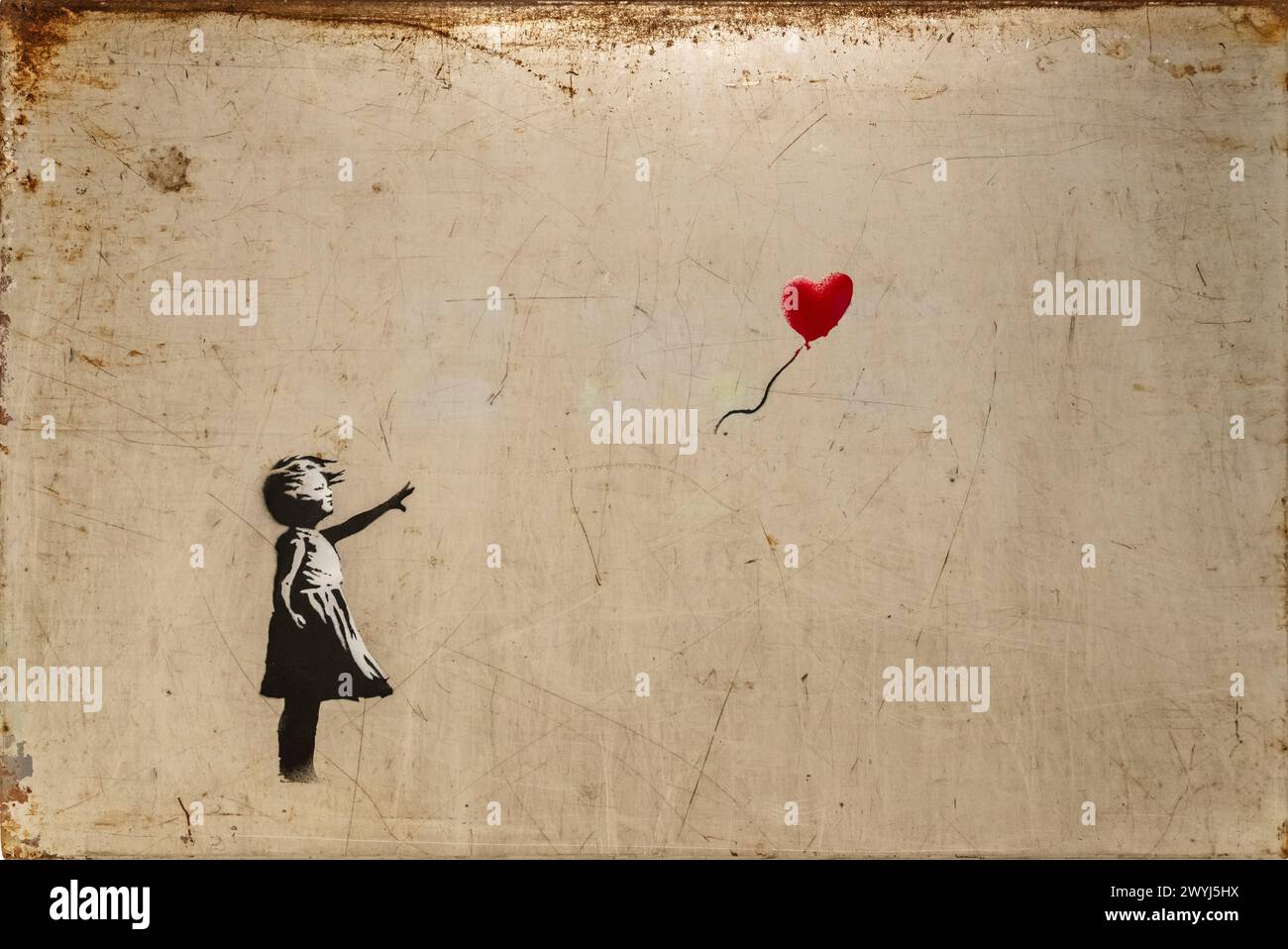 Banksy girl with balloon hi-res stock photography and images