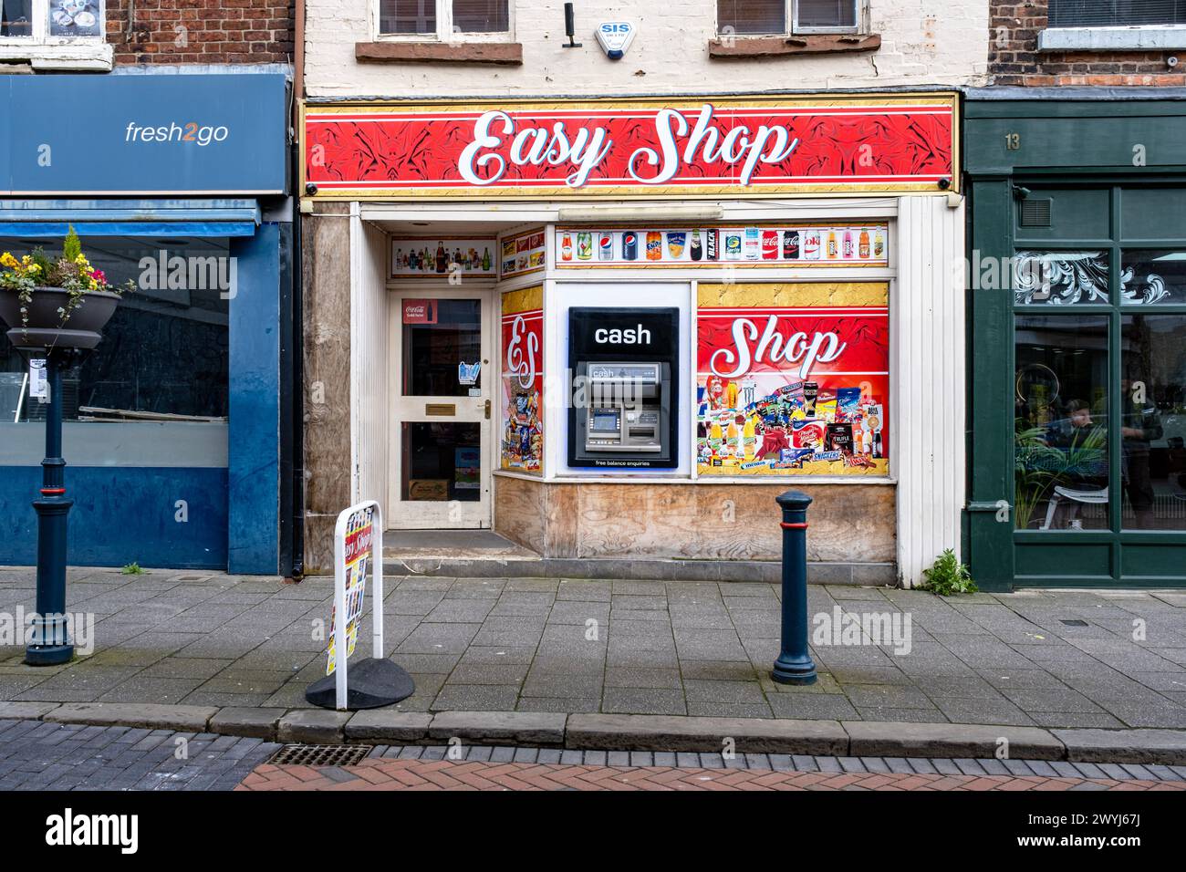 Easy Shop, East European convenience shop in Crewe town centre Cheshire UK Stock Photo