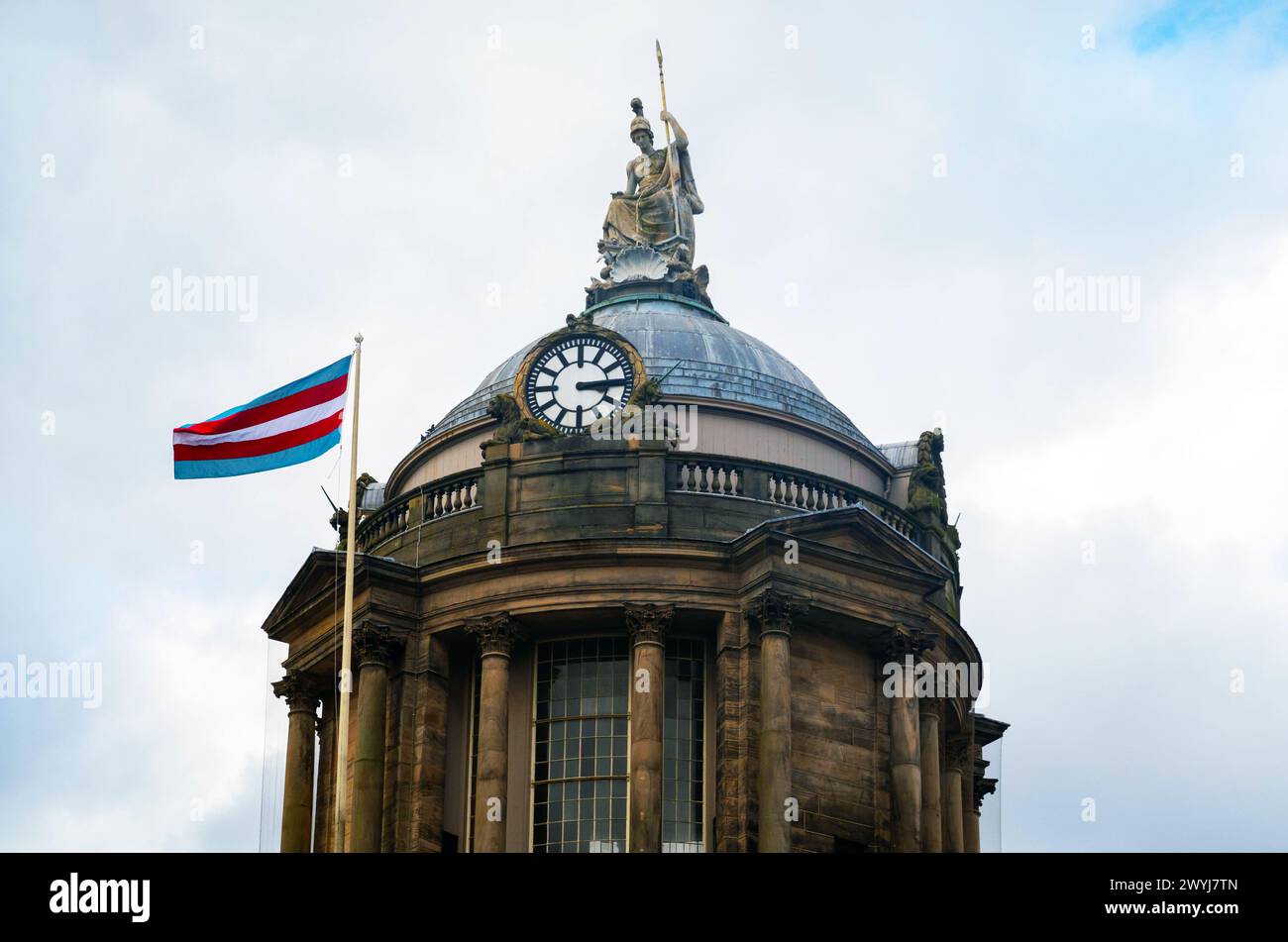 Tras flag on Liverpool Town Hall Stock Photo