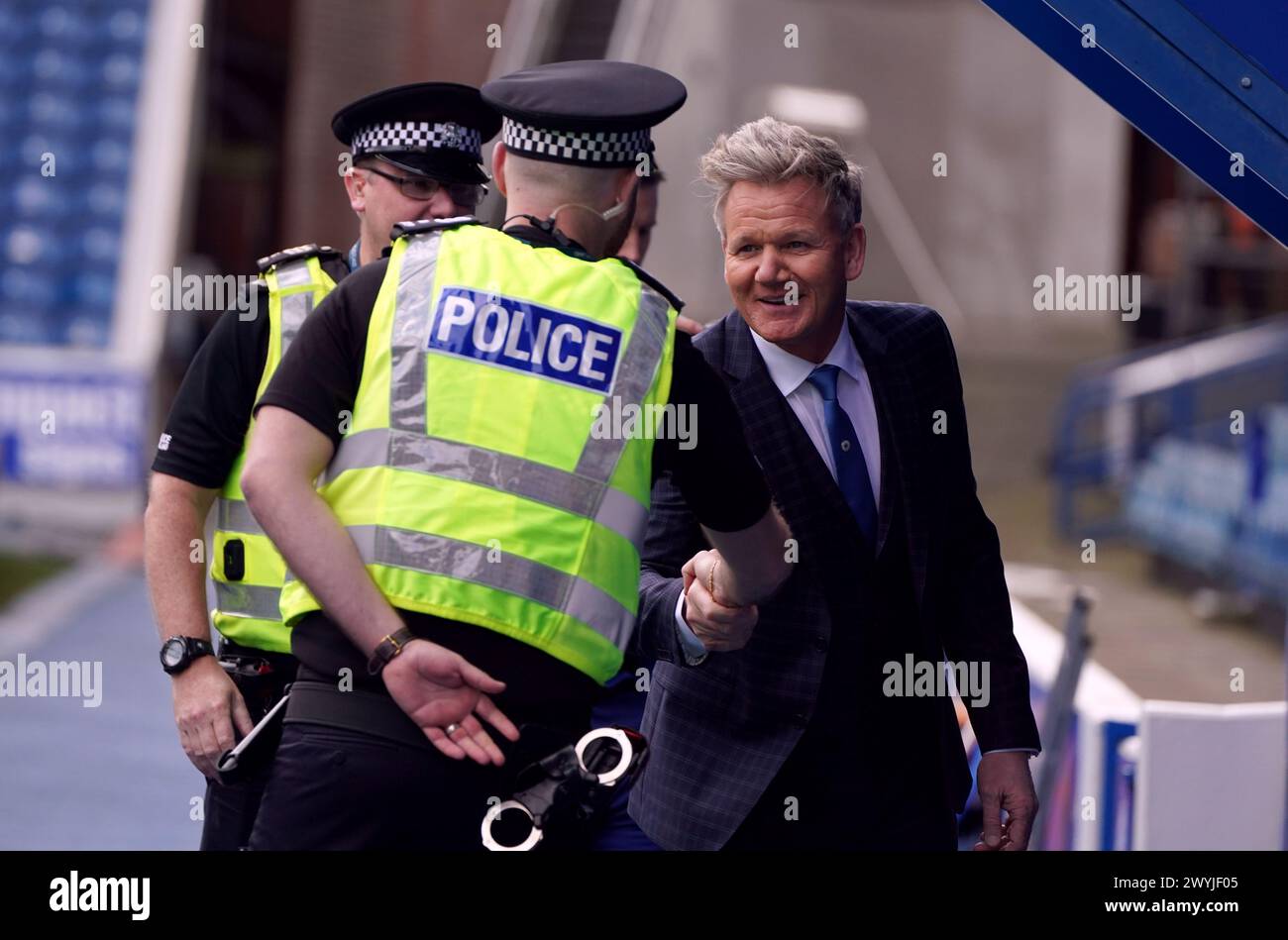 Gary Ramsay Rangers Celebrity chef and Rangers fan Gordon Ramsay arrives for the cinch ...
