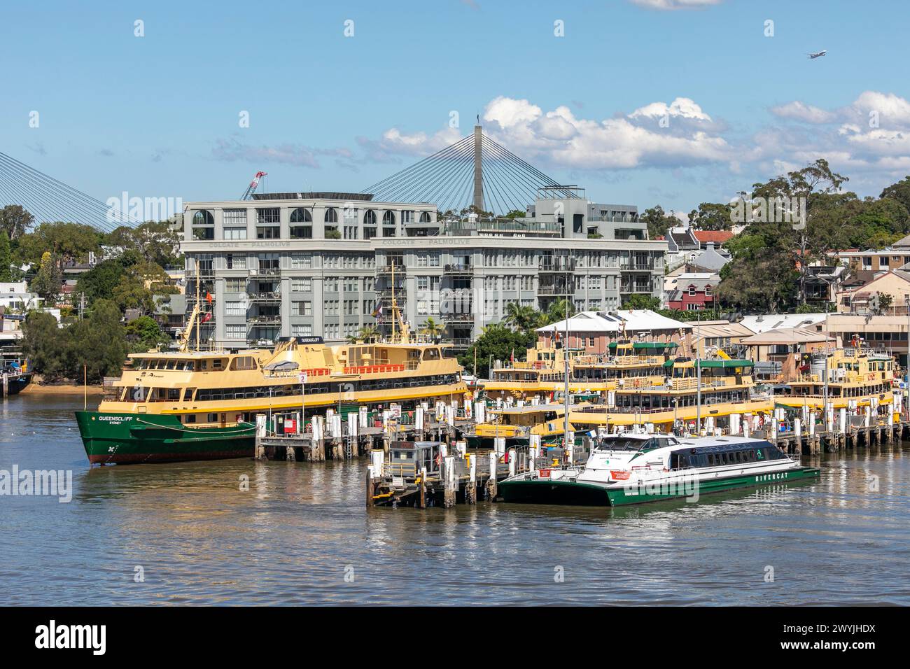 Balmain shipyard with Sydney Ferries vessels being maintained and ...