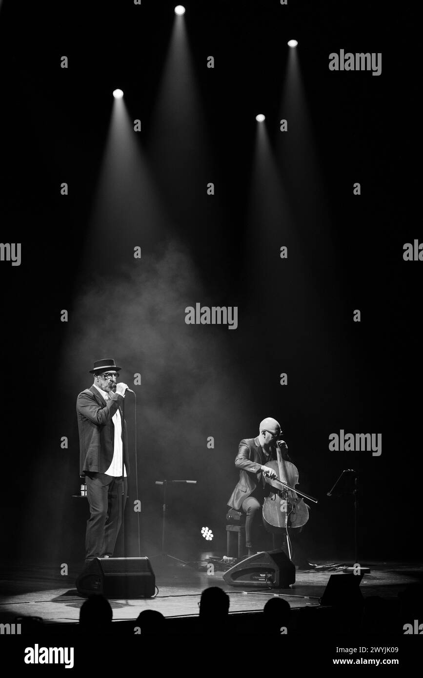 Bergen, Norway. 05th, April 2024. The French singer and former footballer Eric Cantona performs