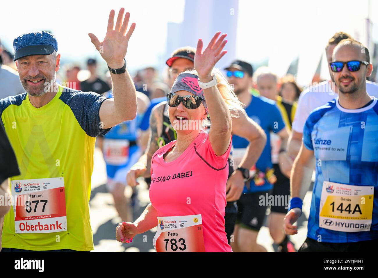 Linz, AUT, Leichtathletik, Oberbank Linz Donau Marathon 2024, im Bild