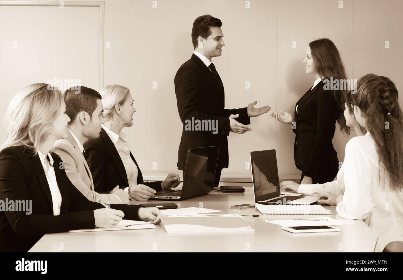 Professional team meeting large hi-res stock photography and images - Alamy
