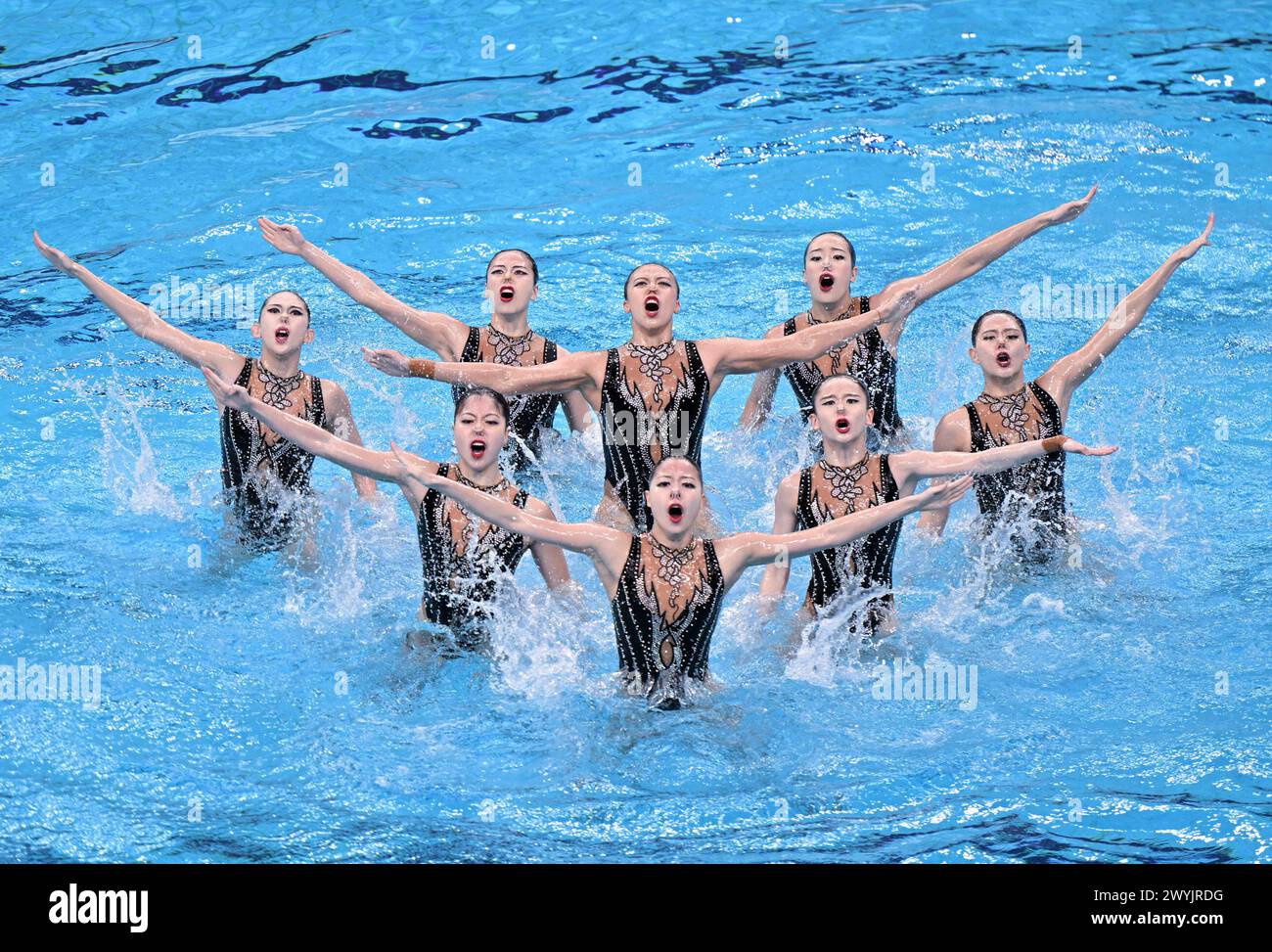 Beijing, China. 7th Apr, 2024. Team China compete during the team