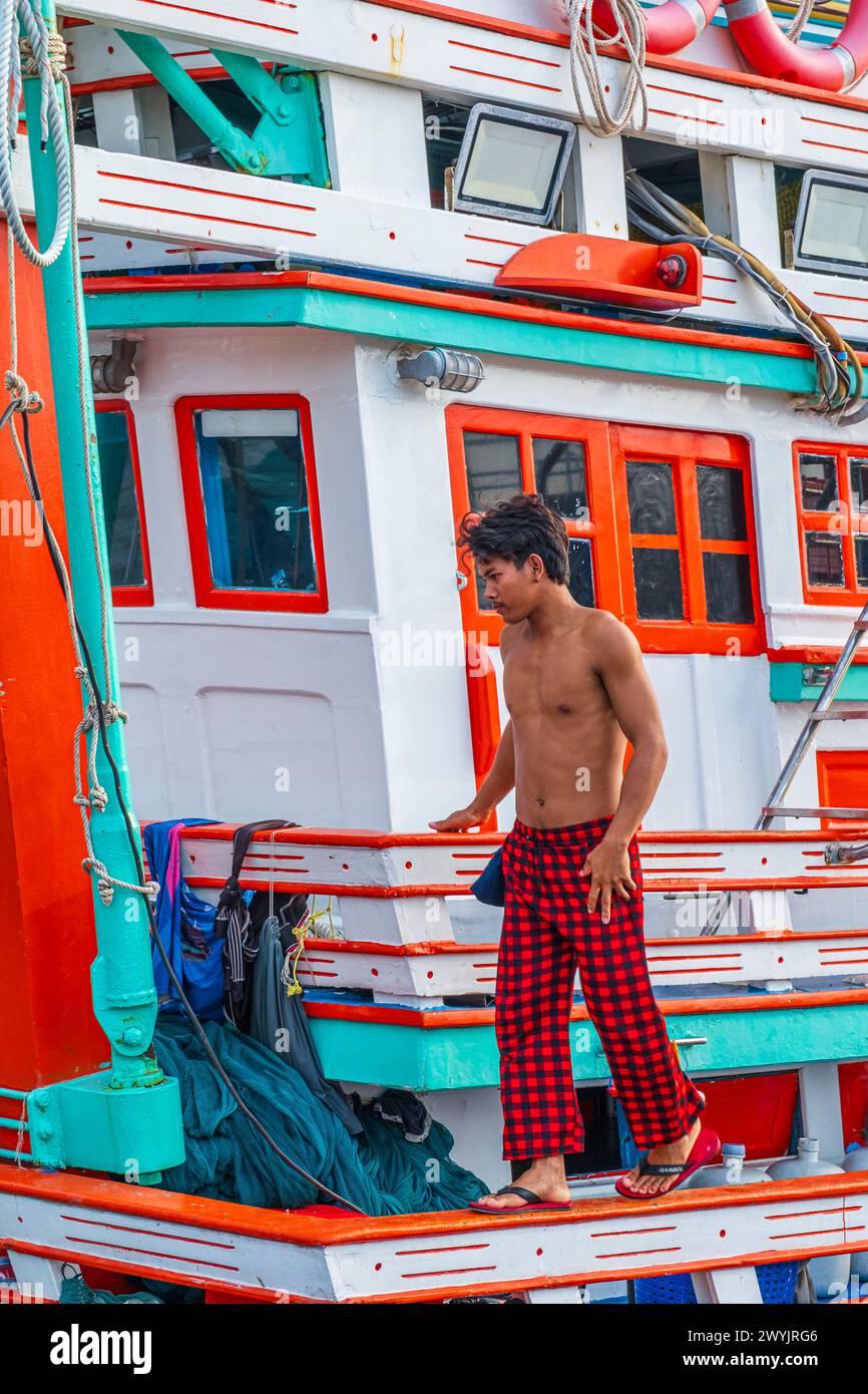 Thailand, Rayong province, Ban Phe, the fishing port Stock Photo - Alamy