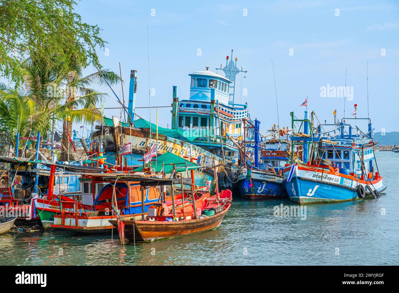Thailand, Rayong province, Ban Phe, the fishing port Stock Photo