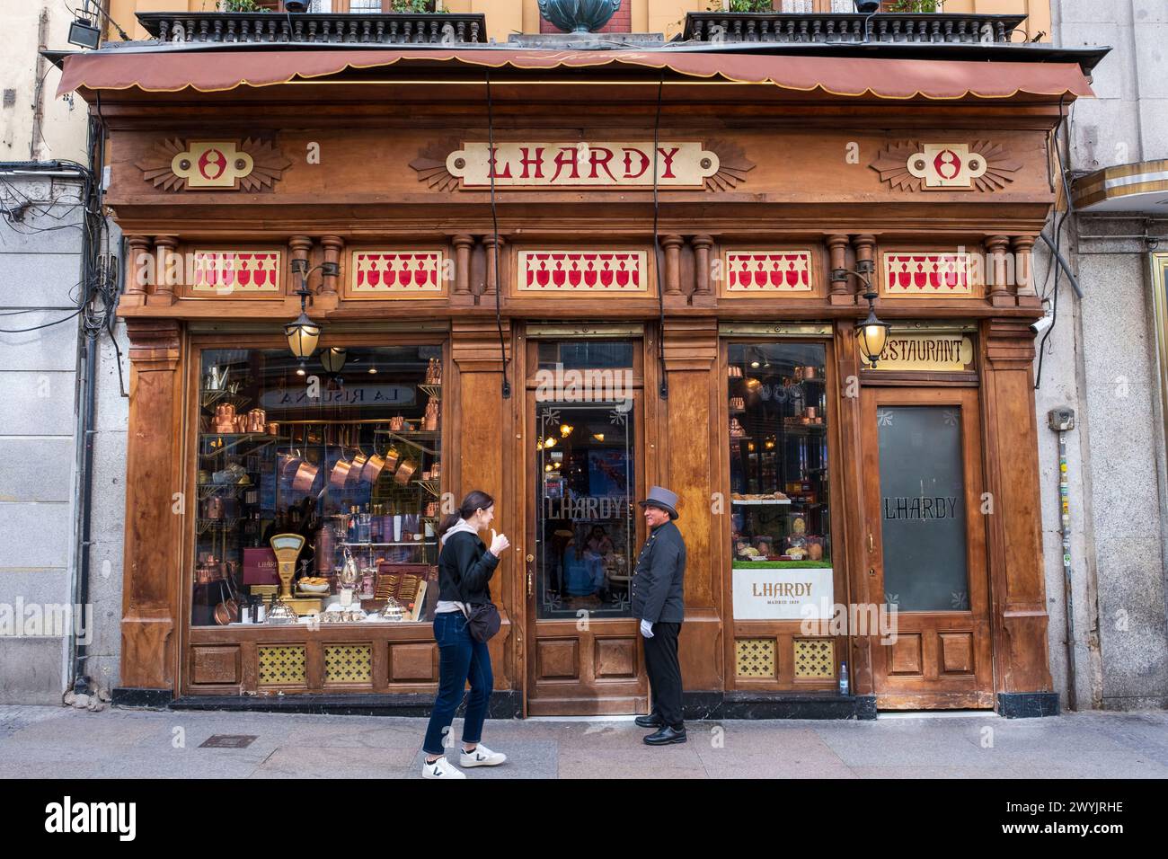 Spain, Madrid, Lhardy, Madrid's first luxury restaurant. Inaugurated in 1839 Stock Photo