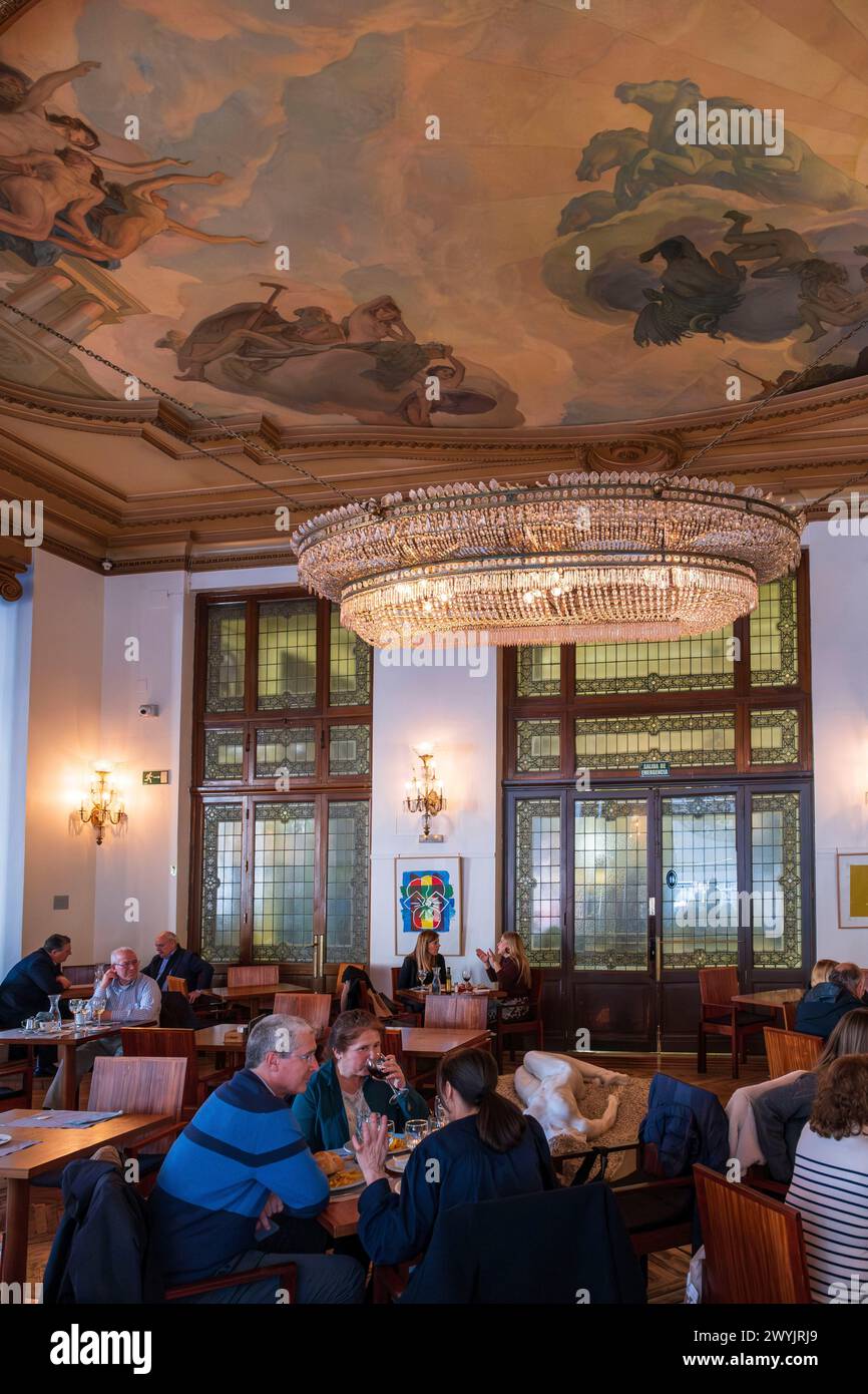 Spain, Madrid, the cafe of the Circulo de Bellas Artes Stock Photo