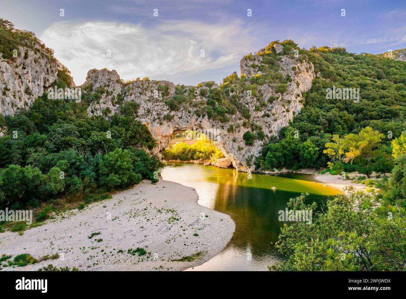 France, Auvergne Rhone Alpes, Ardeche, Vallon Pont d'Arc, Ardeche Gorge ...