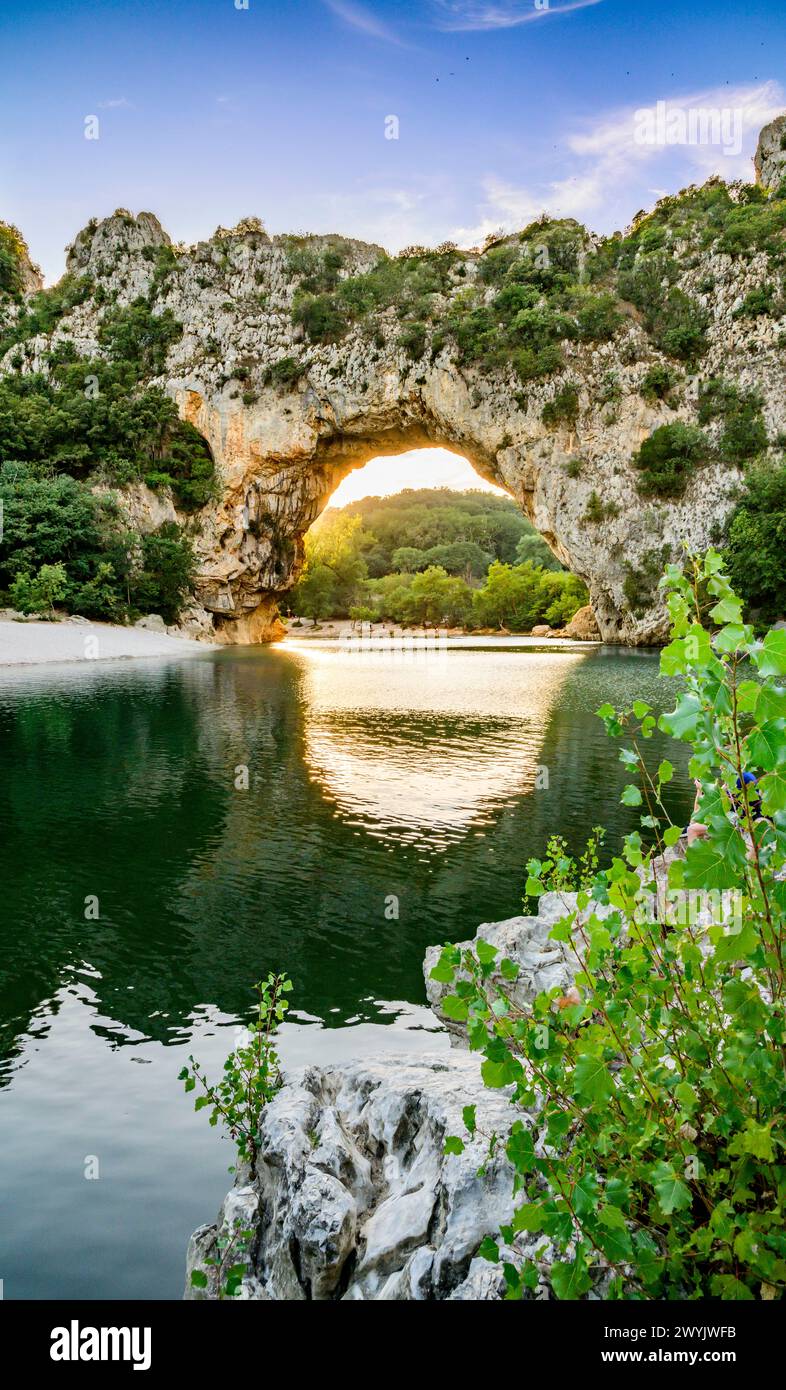 France, Auvergne Rhone Alpes, Ardeche, Vallon Pont d'Arc, Ardeche Gorge ...