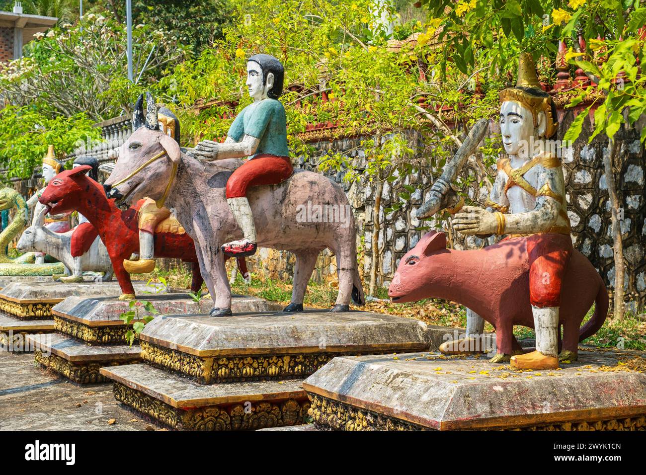 Cambodia, Kep province, Kep searesort, Sakmut Rangsey Buddhist pagoda Stock Photo