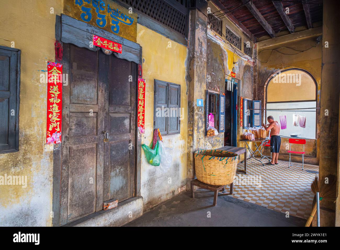 Cambodia, Kampot province, Kampot, the oldest bakery in Kampot Stock Photo