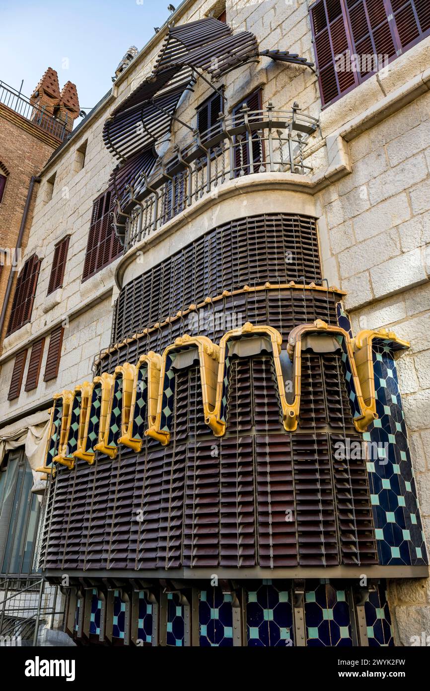 Spain, Catalonia, Barcelona, the Güell Palace (Palau Güell) built ...