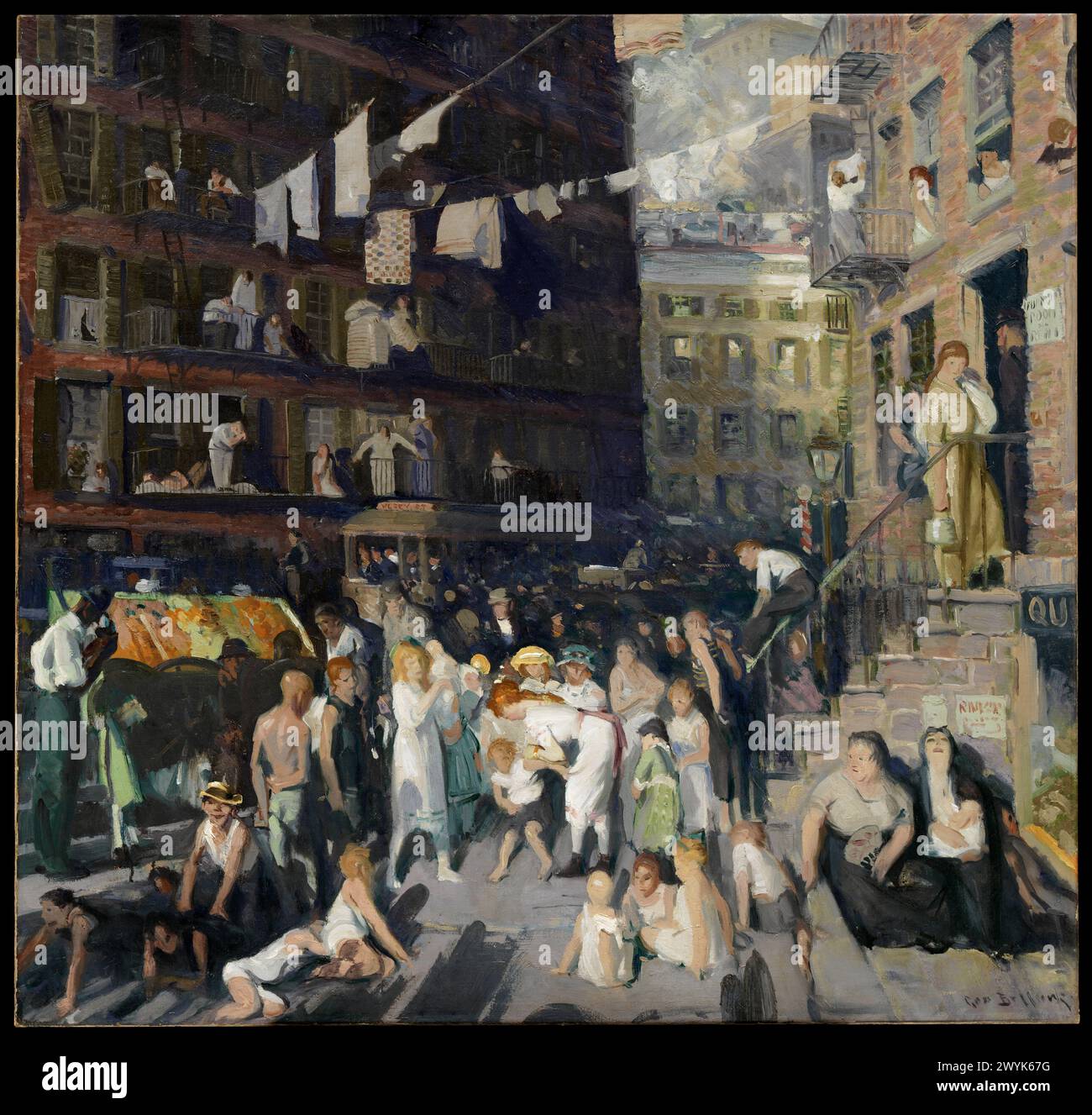 Cliff Dwellers. George Bellows.  1913. Stock Photo