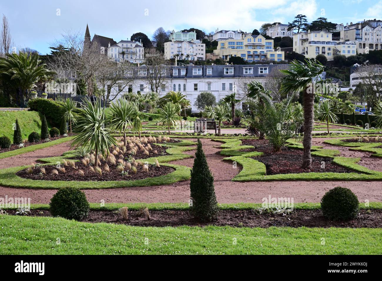 Abbey Park Gardens (Italian Gardens) on Torquay seafront, replanted for ...