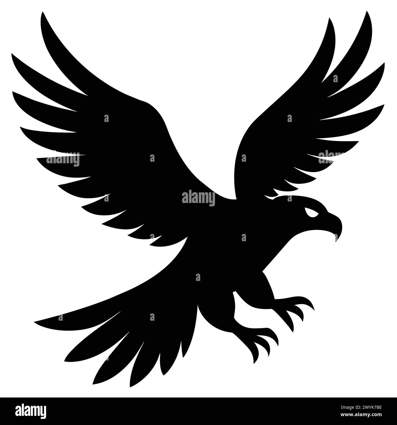 Eagle Vector, Illustration in White Background Stock Vector Image & Art