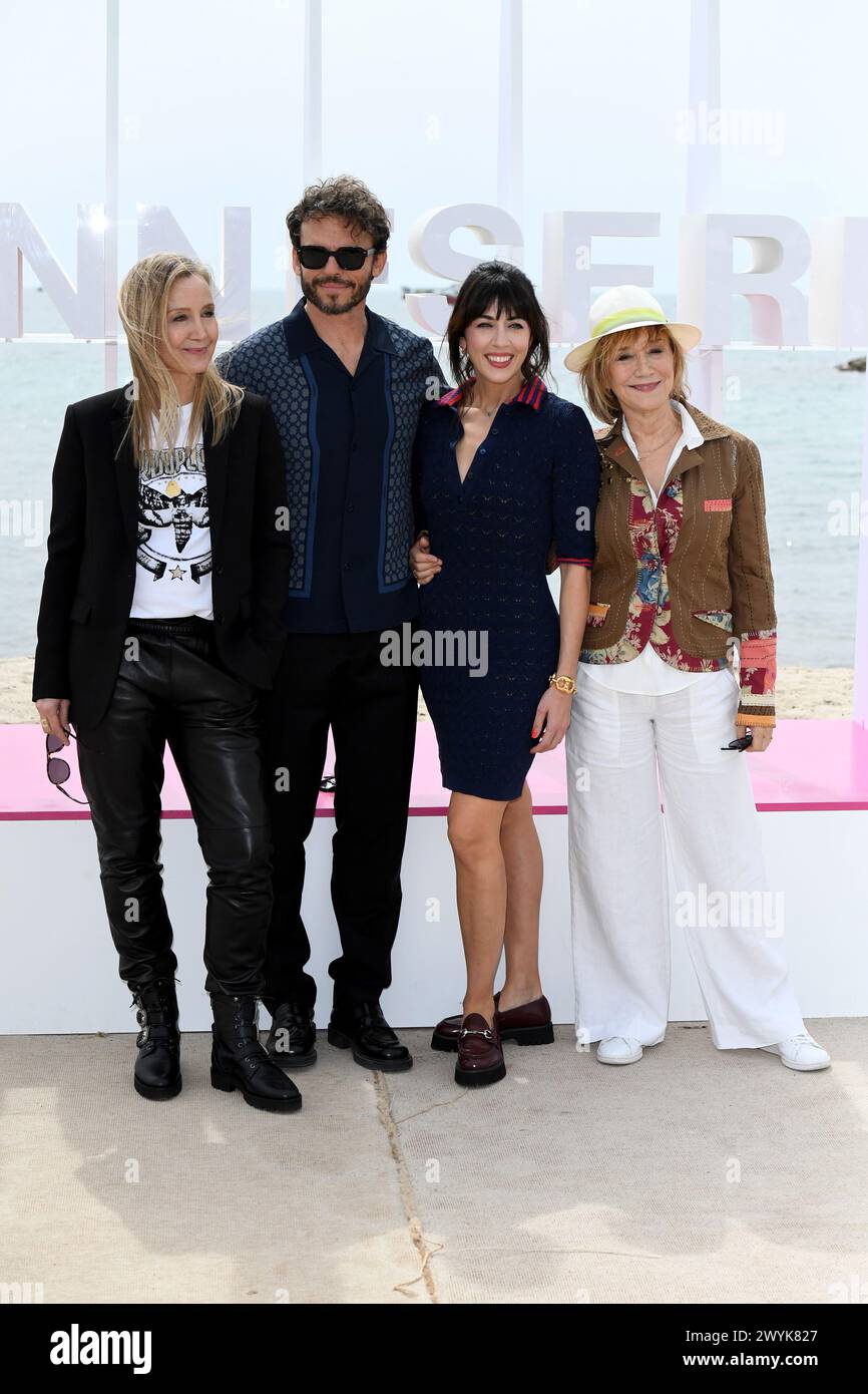 Cannes, France. 07th Apr, 2024. Cannes - 7th Canneseries International Festival - Photocall 'Brocéliande' - Catherine Marchal, Arnaud Binard, Nolwenn Leroy, Marie-Anne Chazel Credit: Independent Photo Agency/Alamy Live News Stock Photo