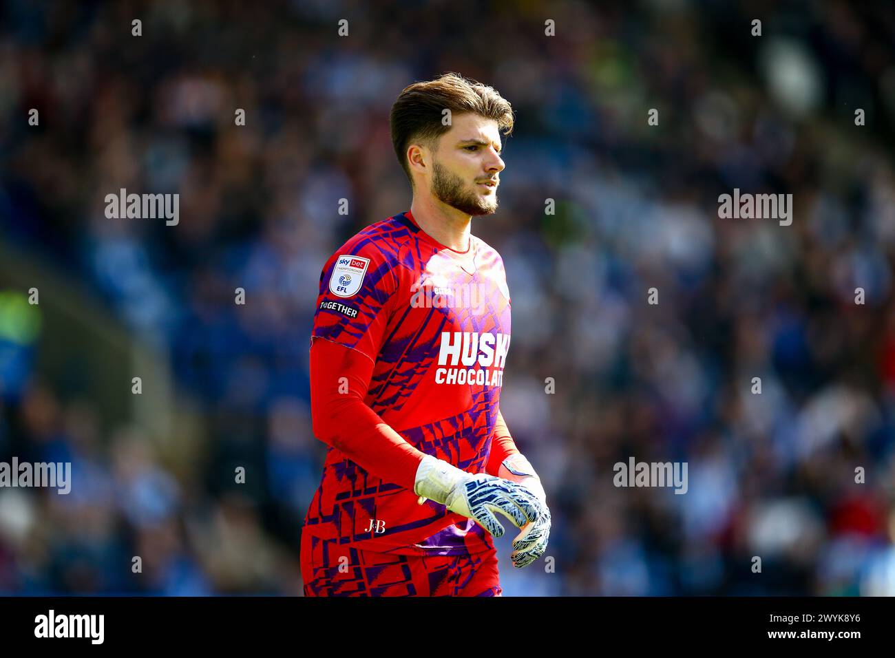 John Smith's Stadium, Huddersfield, England - 6th April 2024 Matija Sarkic Goalkeeper of Millwall - during the game Huddersfield v Millwall, Sky Bet Championship,  2023/24, John Smith's Stadium, Huddersfield, England - 6th April 2024 Credit: Arthur Haigh/WhiteRosePhotos/Alamy Live News Stock Photo