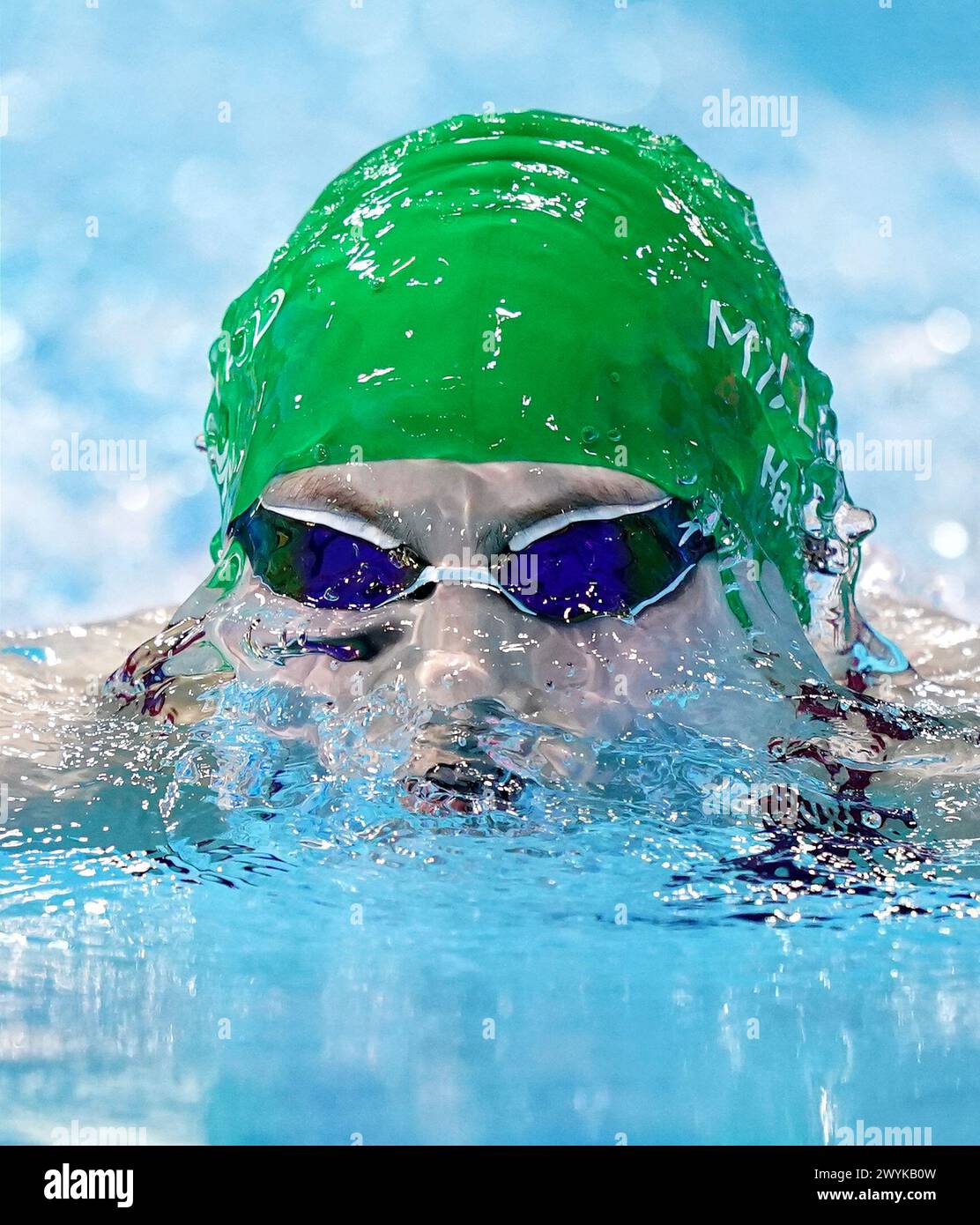 Charlotte Hardy in action during the Women's 100m Breaststroke Heats on