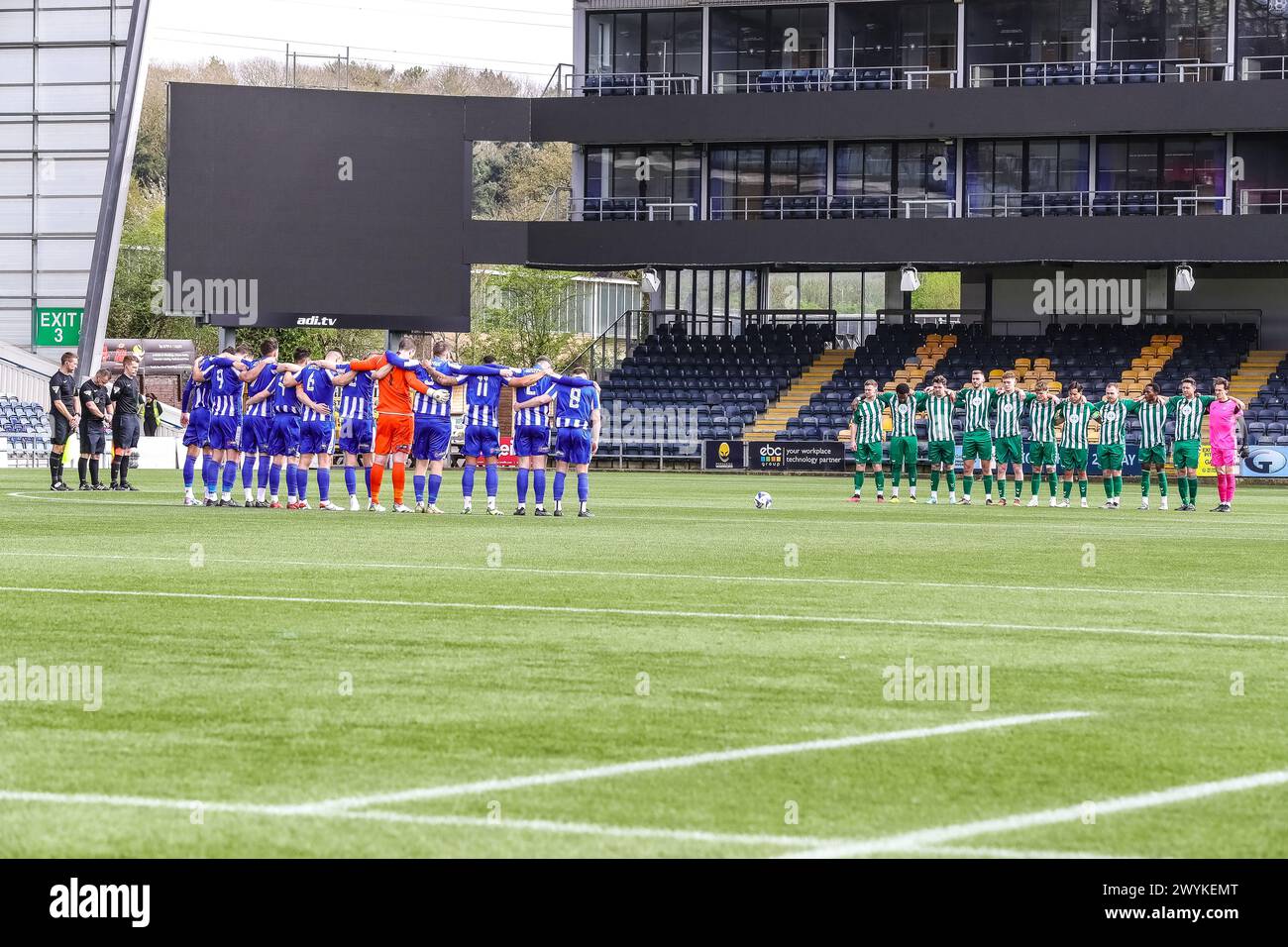 Minute silence before the FA Vase semifinal between Worcester City v