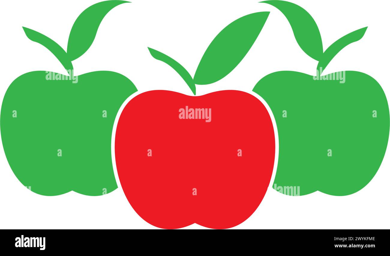 Apple logo template vector illustration design Stock Vector