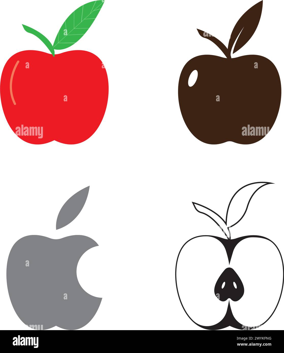 Apple logo template vector illustration design Stock Vector