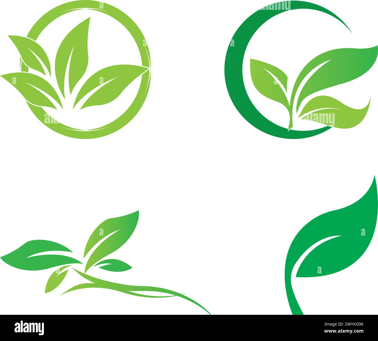 Tree leaf vector logo design, eco-friendly concept. Stock Vector