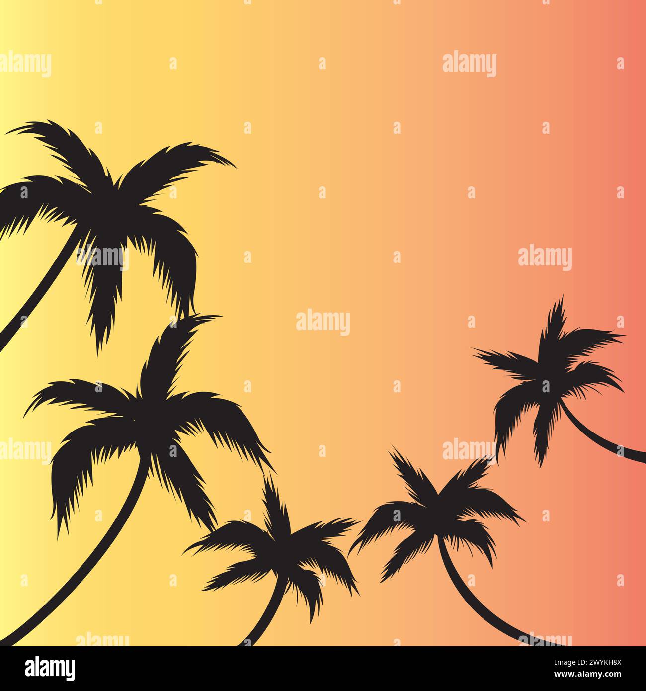 coconut tree Icon Logo Template vector illustration design Stock Vector