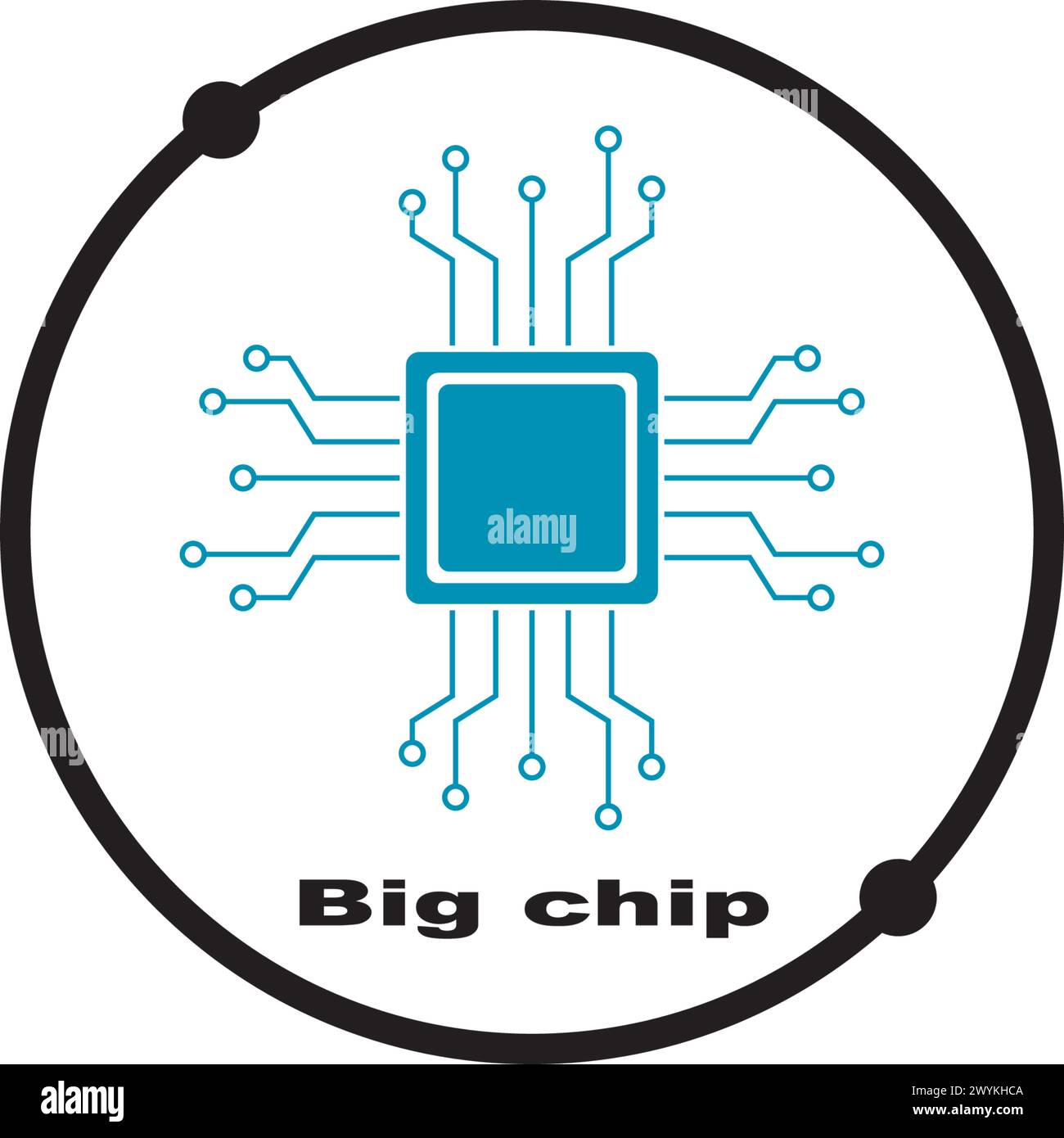 chip processor vector icon illustration design Stock Vector