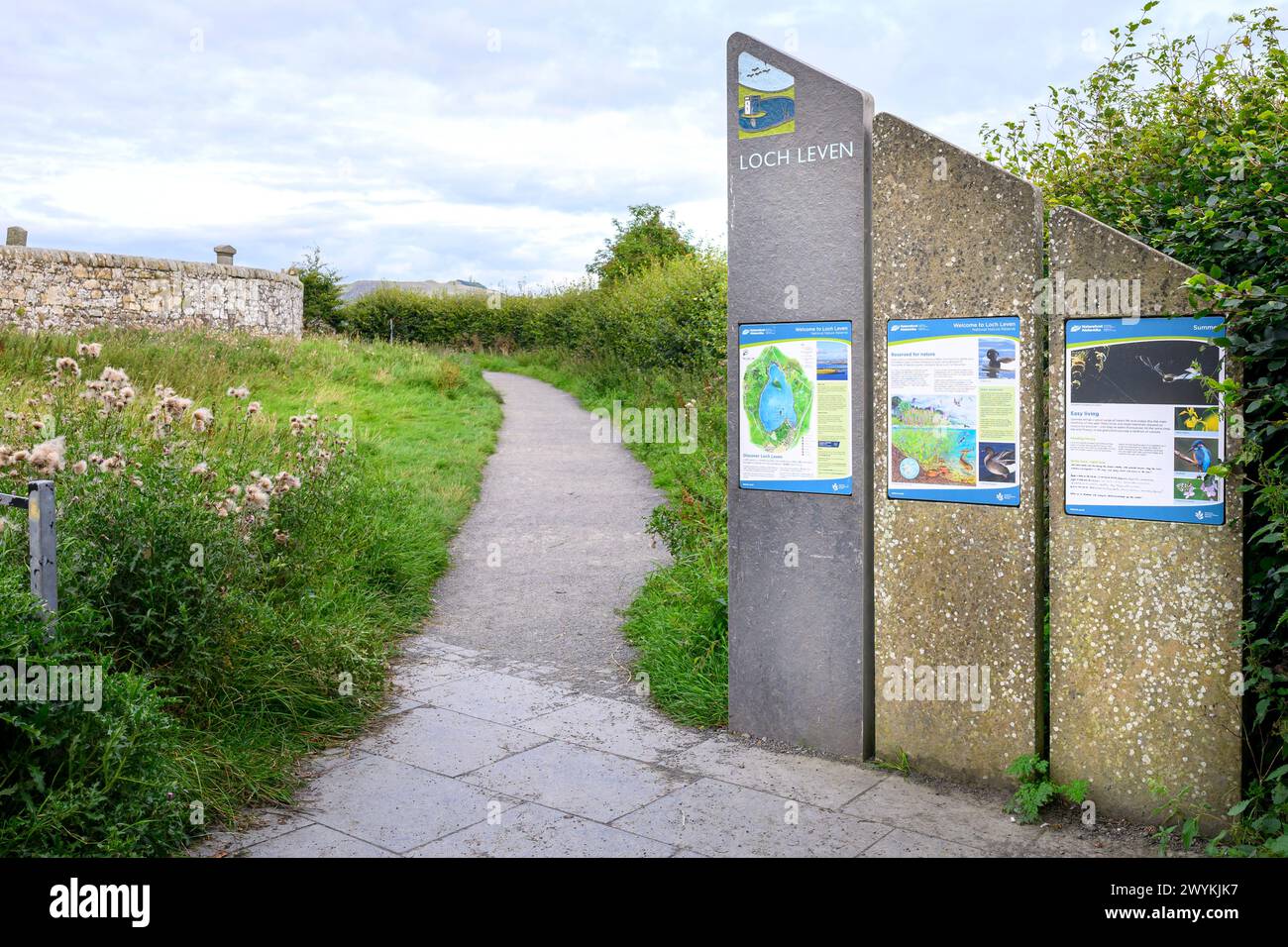 Paths for all, Loch Leven, Heritage Trail Stock Photo