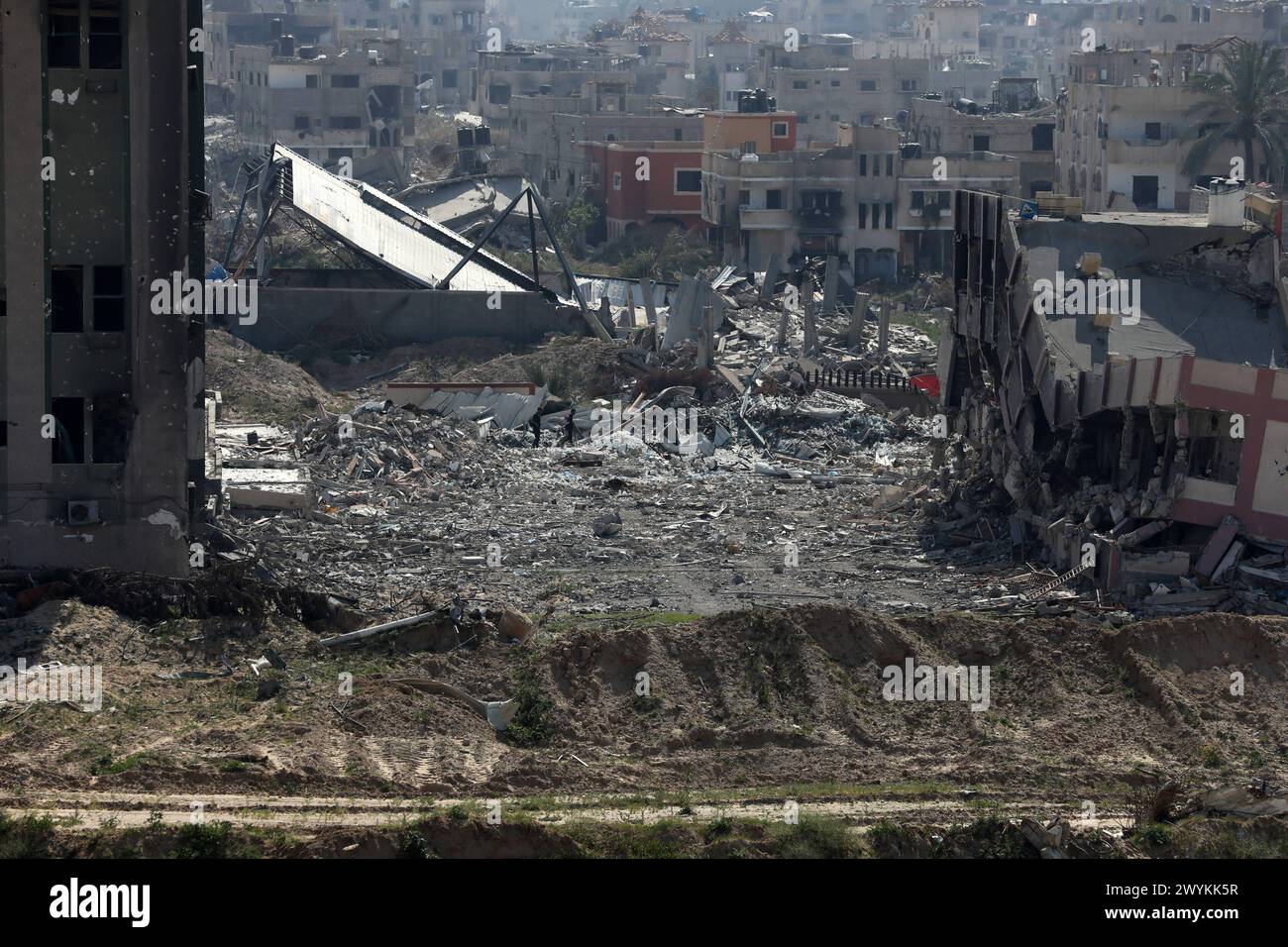 A View Of Debris Of Destroyed Settlement After Israeli Forces 