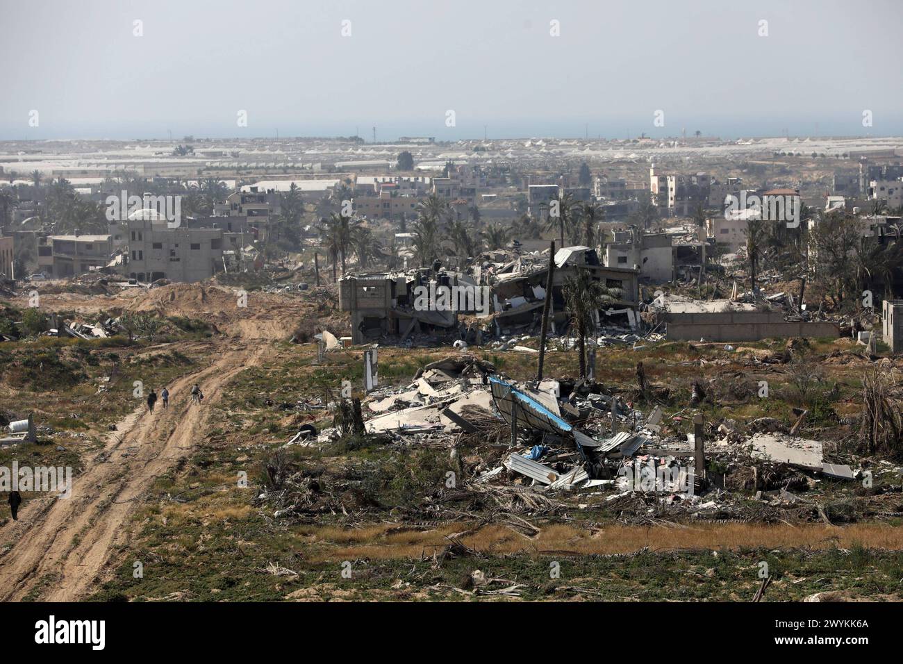 A View Of Debris Of Destroyed Settlement After Israeli Forces 