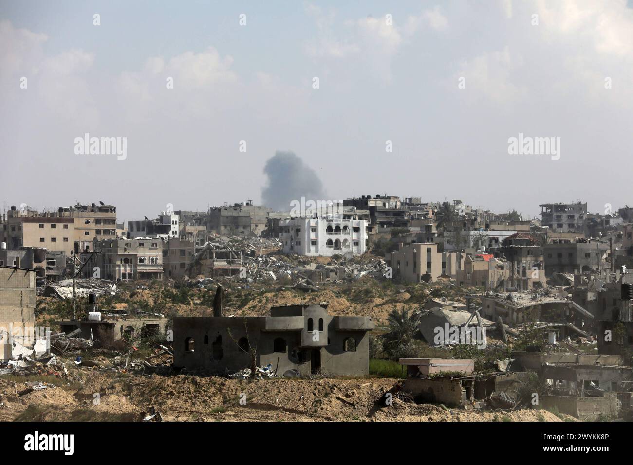 A View Of Debris Of Destroyed Settlement After Israeli Forces 