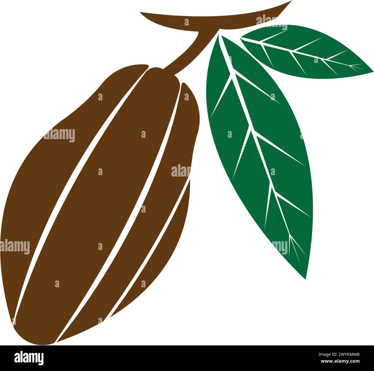 Cacao, cocoa logo vector icon illustration design Stock Vector