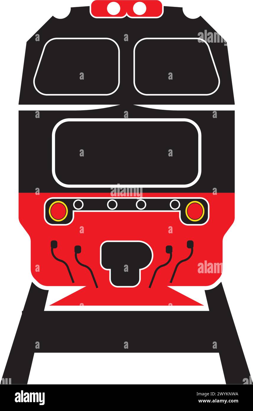 Railway  icon vector illustration logo design background. Stock Vector