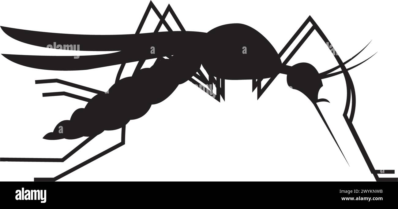 mosquito vector icon,illustration design template. Stock Vector