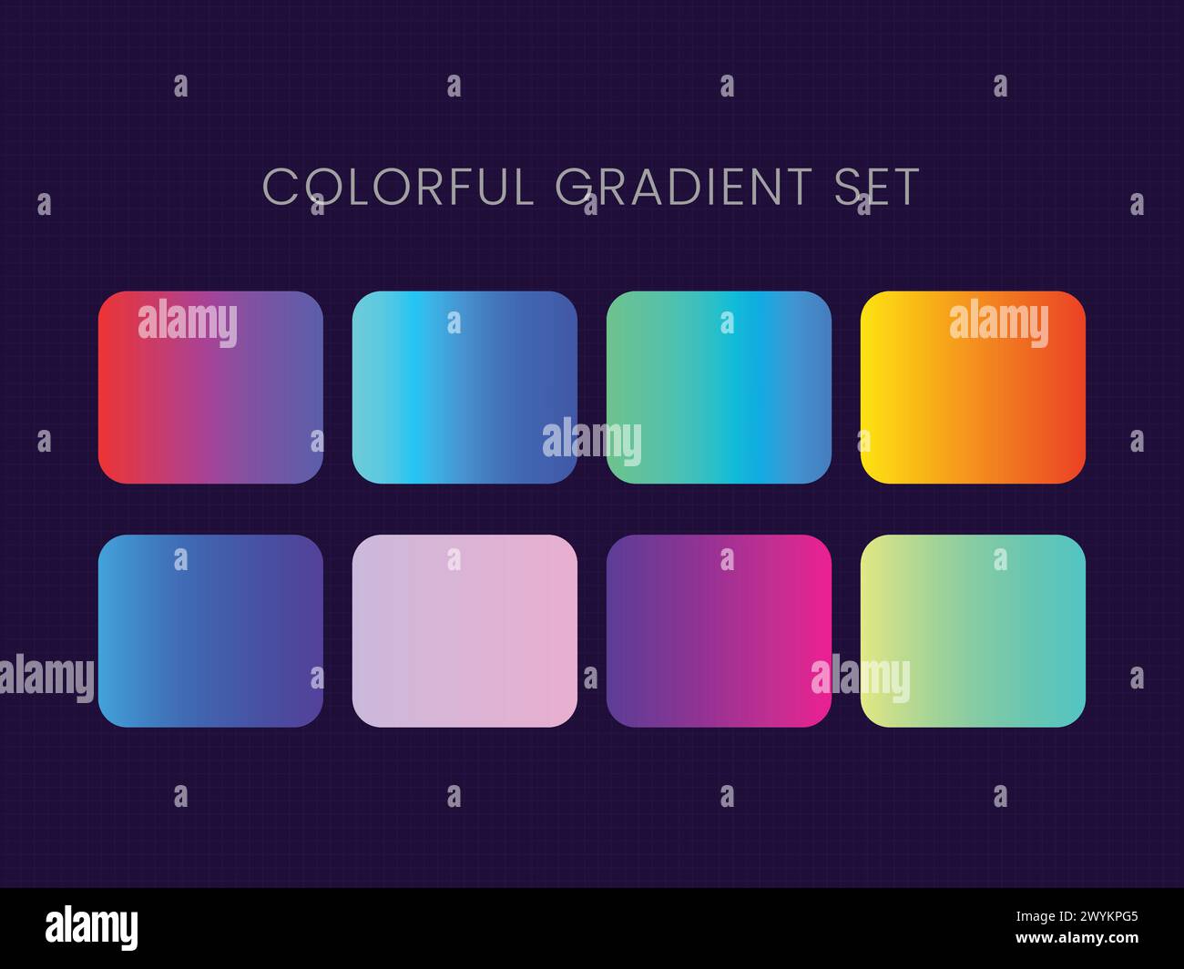 Abstract Set, collection, background with gradient color. Abstract gradient background. Blue, violet, purple color texture pattern. Blur fluid seamles Stock Vector