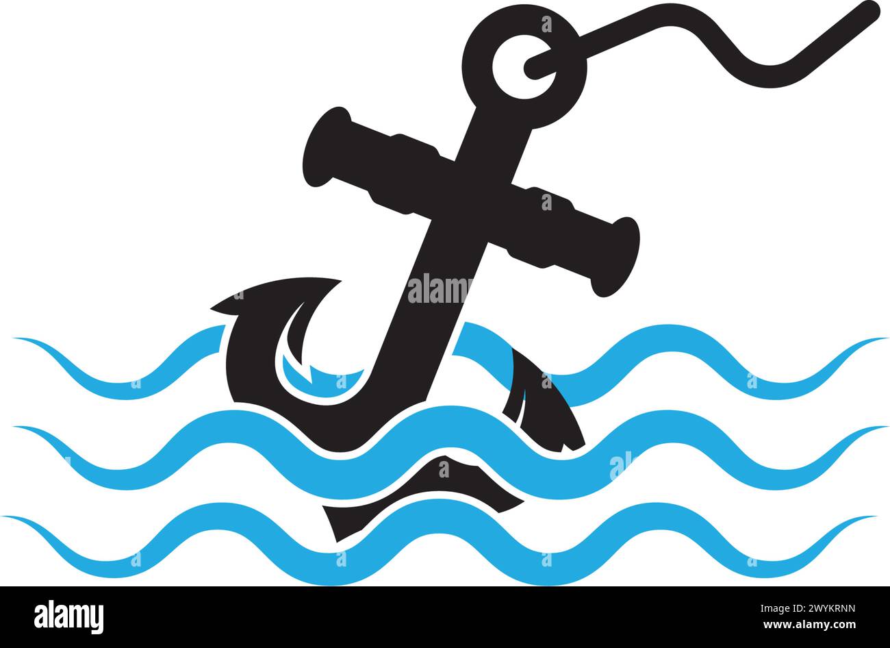 Anchor icon Logo Template vector illustration Stock Vector