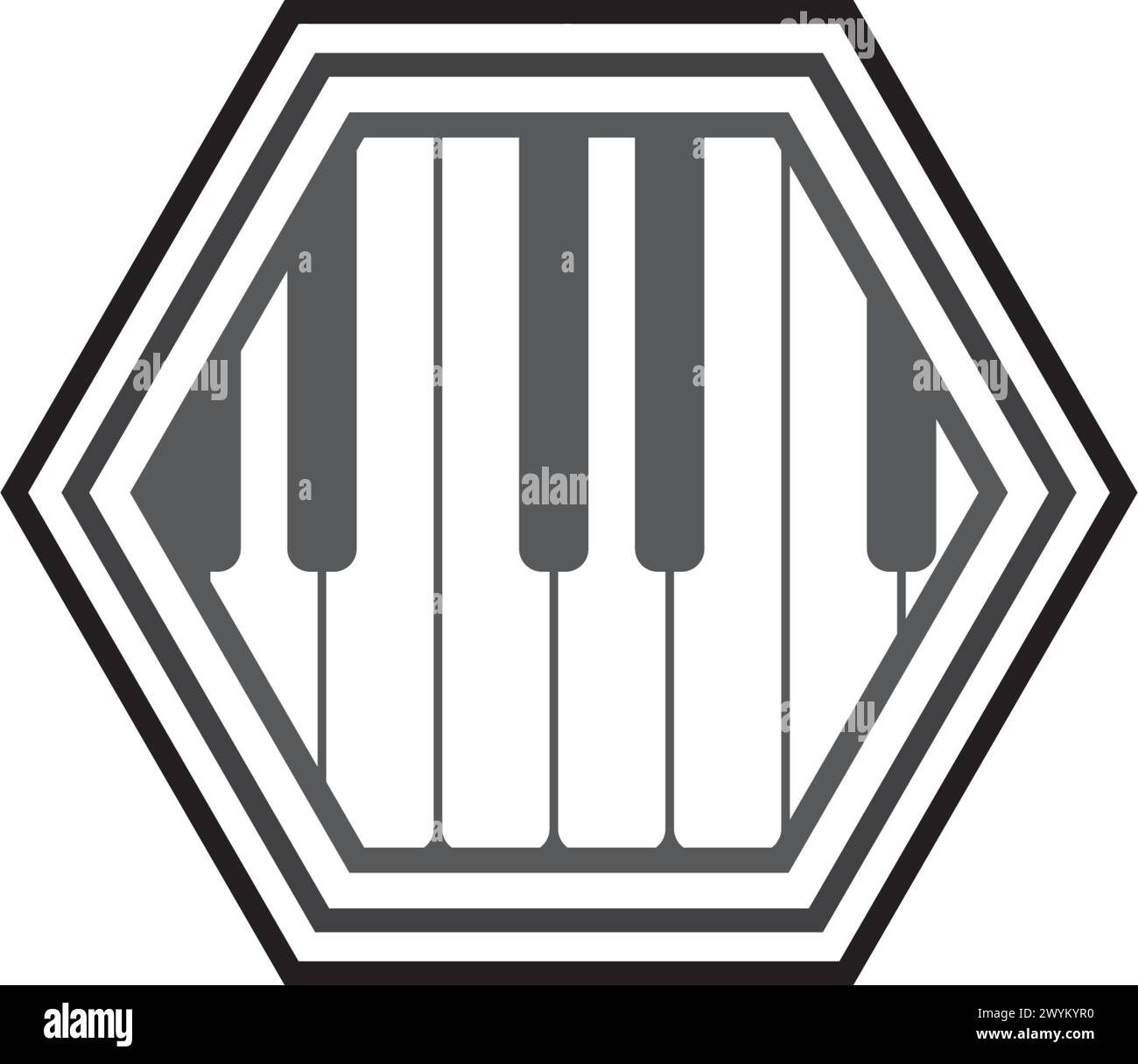 Piano logo template vector icon illustration design Stock Vector