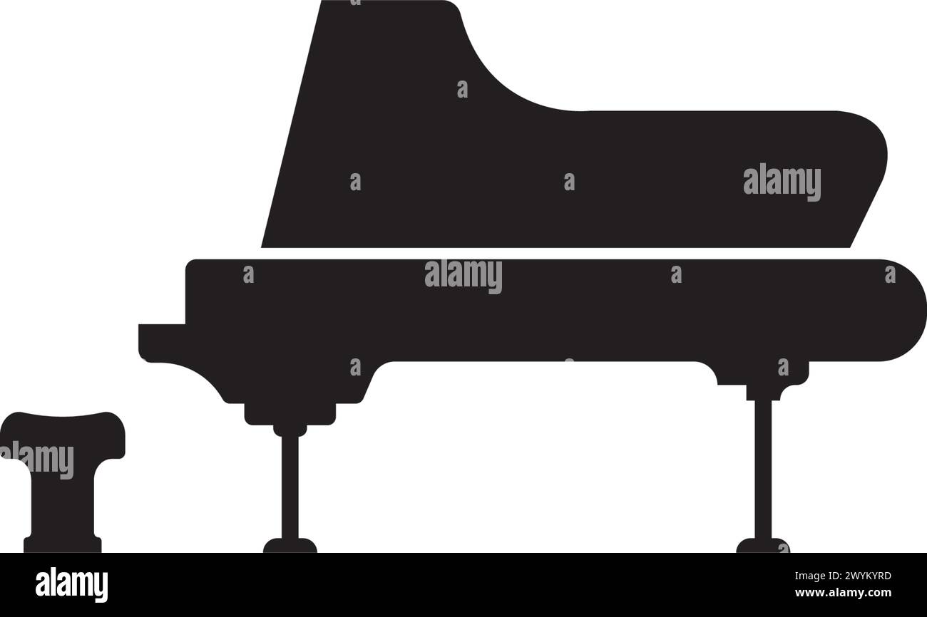 Piano logo art Stock Vector Images - Alamy