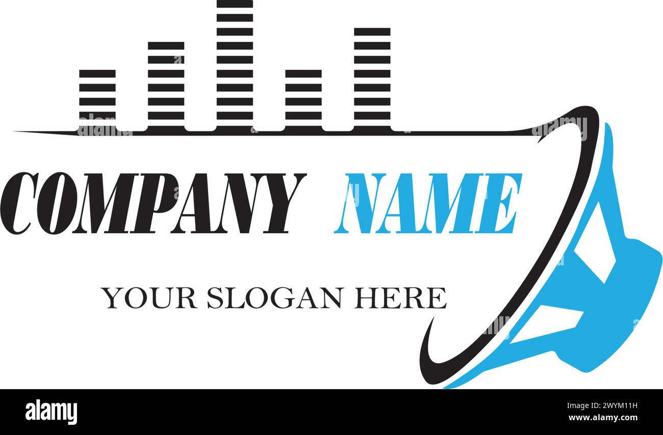 Speaker Logo design. Sound Systems Logo design vector Stock Vector