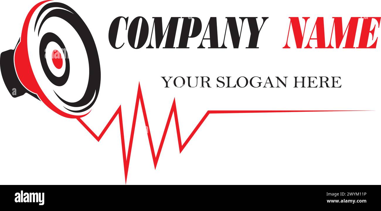 Speaker Logo design. Sound Systems Logo design vector Stock Vector