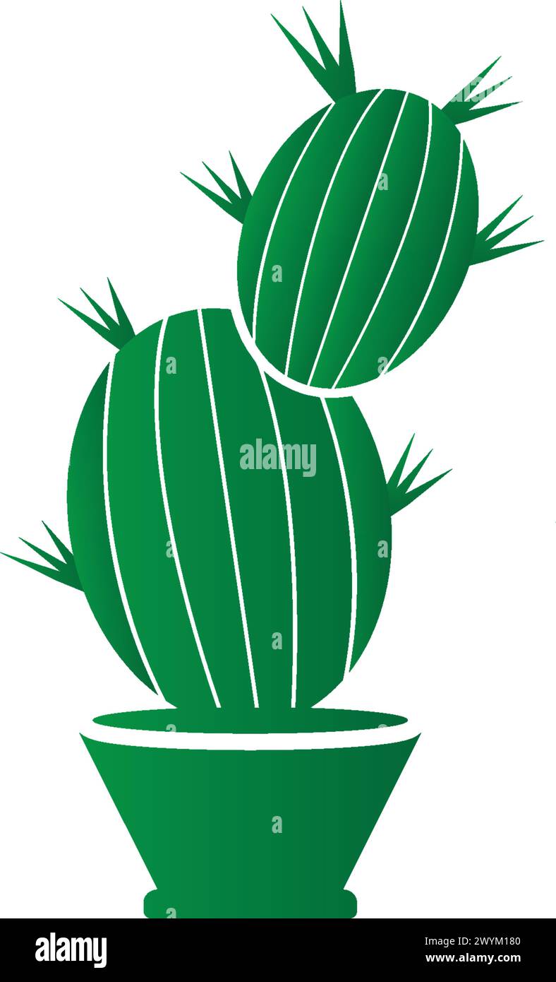 Cactus Logo template vector icon illustration design Stock Vector