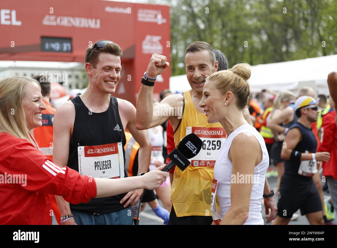 Läufer, Sieger Generali Berliner Halbmarathon 2024, SCC Events, am 07.