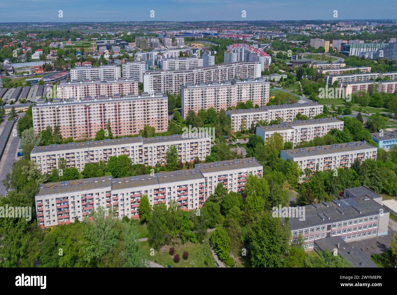 Osiedle Widok, Widok housing estate, Bronowice, Krakow, Poland Stock Photo